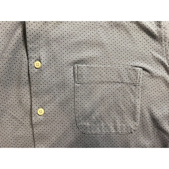 Peter Millar Men's L Button-Up Dress Shirt Gray/Blue + print 100% Cotton EUC - Picture 3 of 8